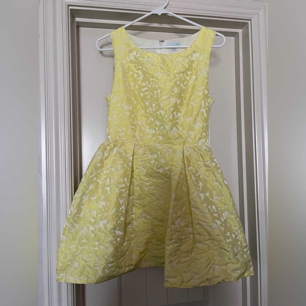 Yellow/Lime floral detail dress